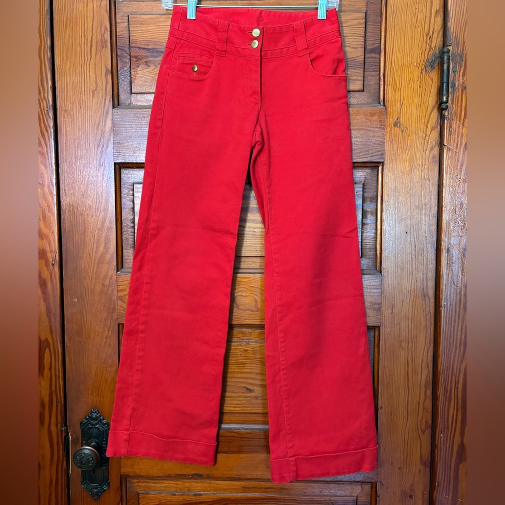 Divided by H&M, mid-rise, red jeans
